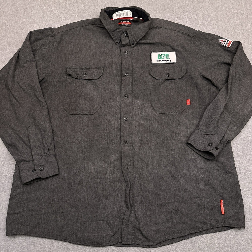 Bulwark FR iQ Series Comfort Woven Lightweight Shirt Mens 3XL Gray LG&E Workwear - Picture 1 of 10